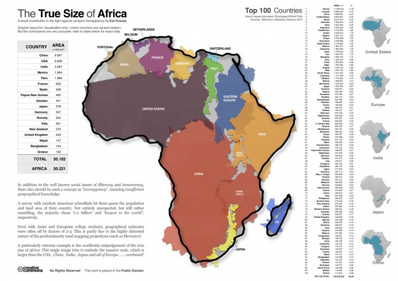 Photo of Инфографика "Реальные размеры Африки"